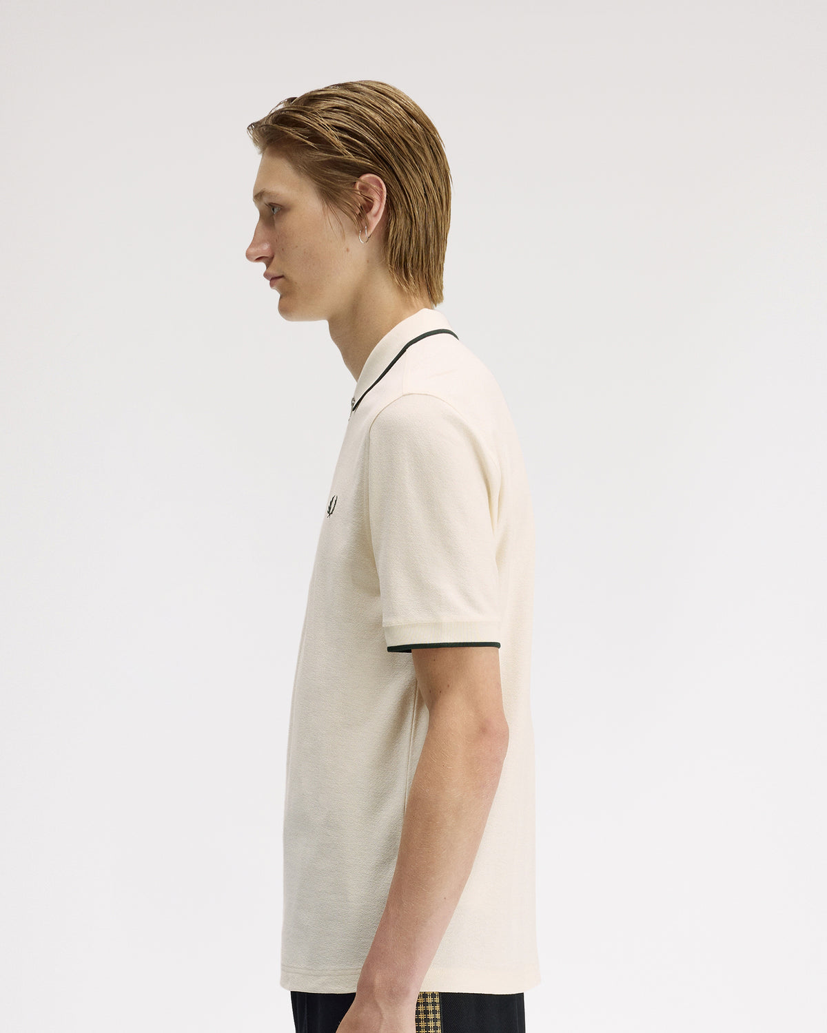 Fred Perry Crepe Pique Polo Shirt - Ecru