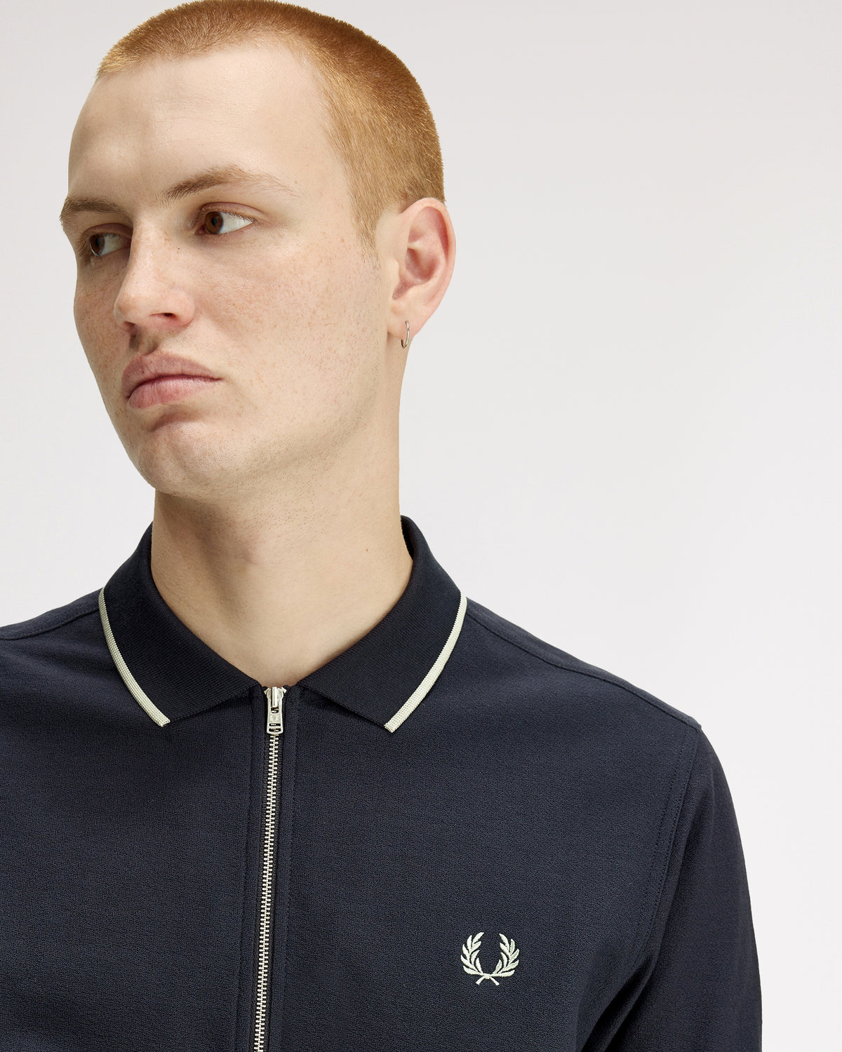 Fred Perry Crepe Pique Polo Shirt - Navy