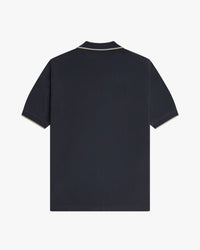 Fred Perry Crepe Pique Polo Shirt - Navy