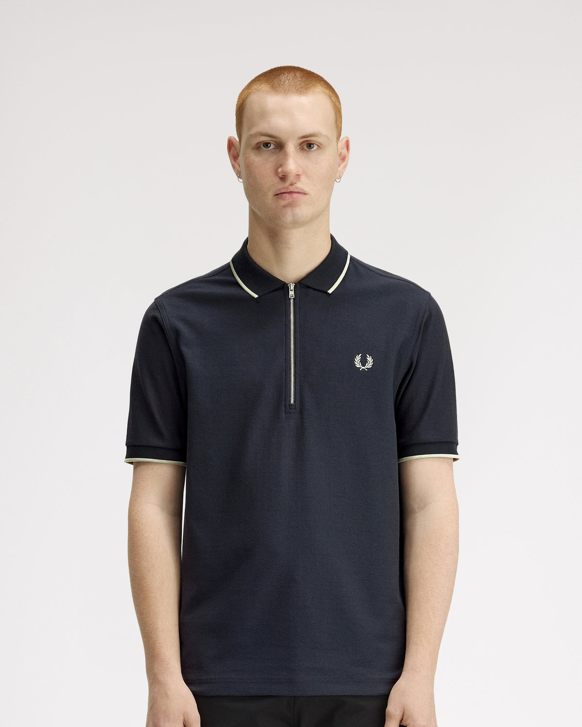Fred Perry Crepe Pique Polo Shirt - Navy