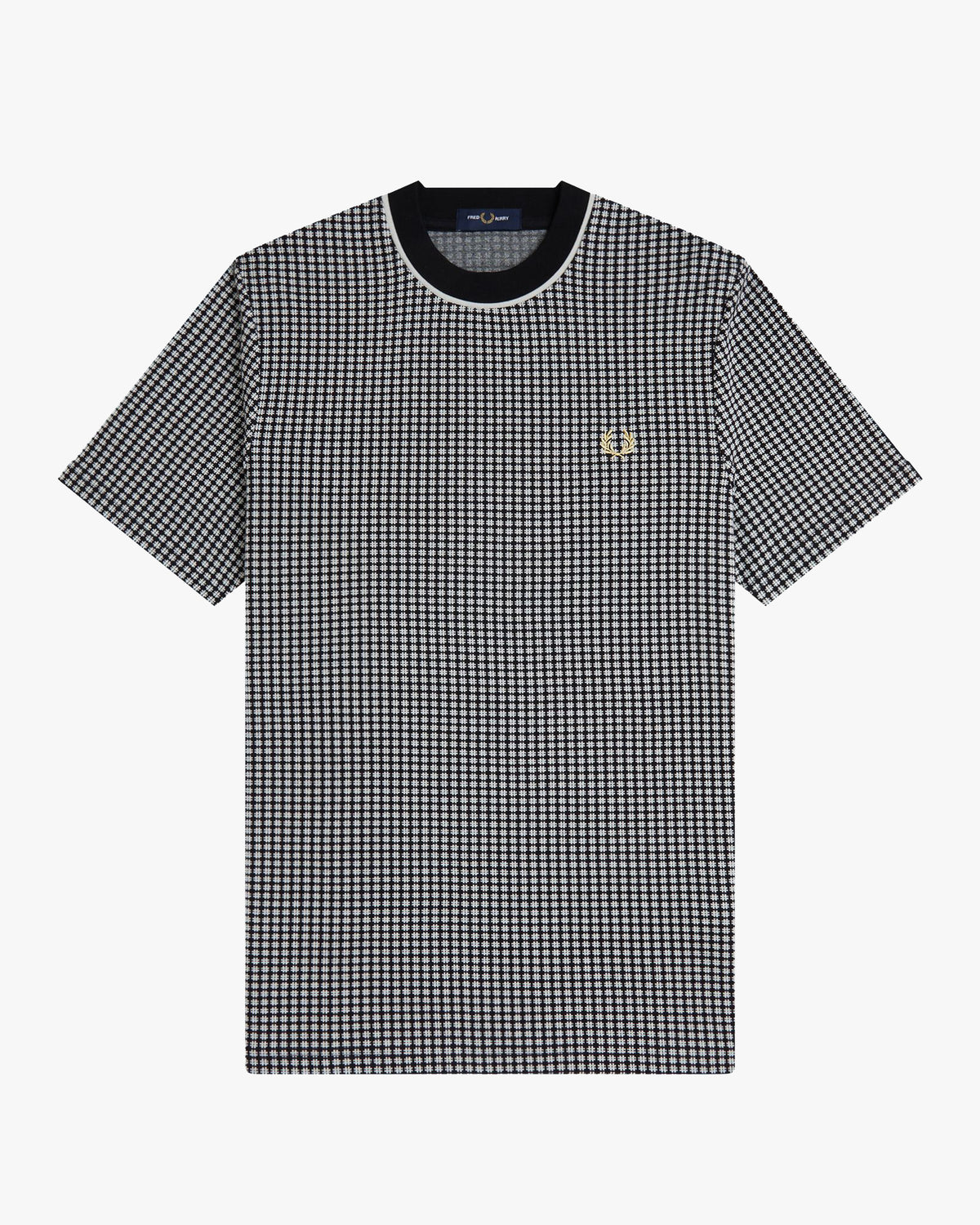 Fred Perry Chequerboard T-Shirt - Black