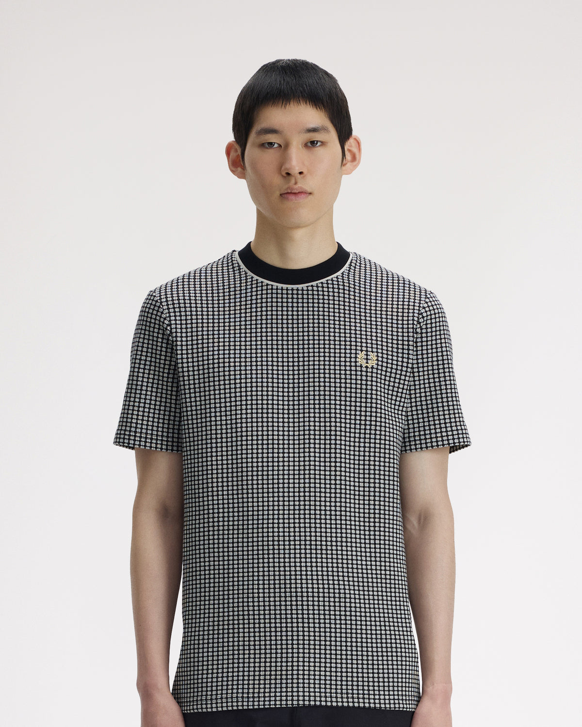 Fred Perry Chequerboard T-Shirt - Black