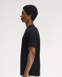 Fred Perry Pocket Detail Pique T-Shirt - Black