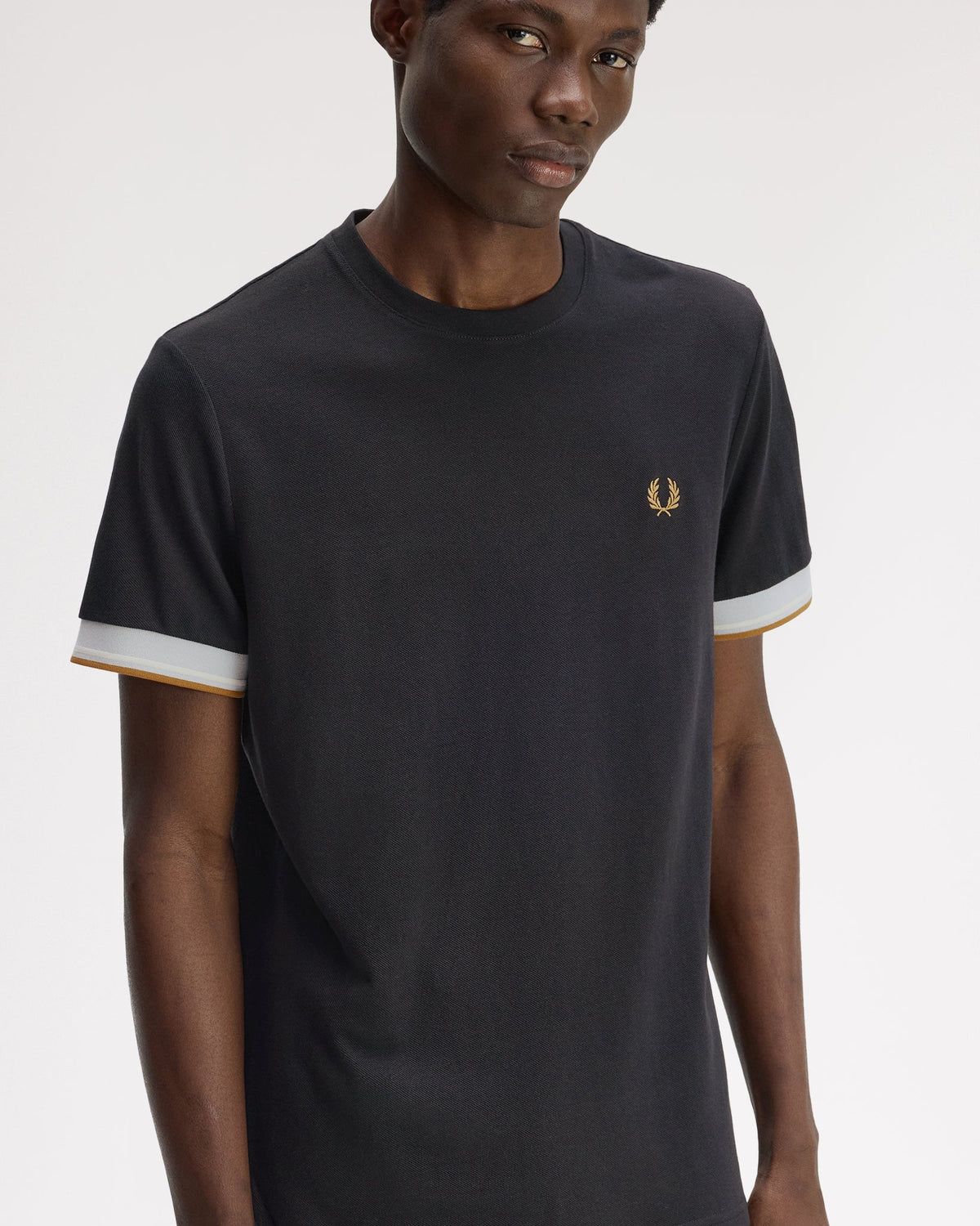 Fred Perry Twin Tipped Cuff T-Shirt - Black