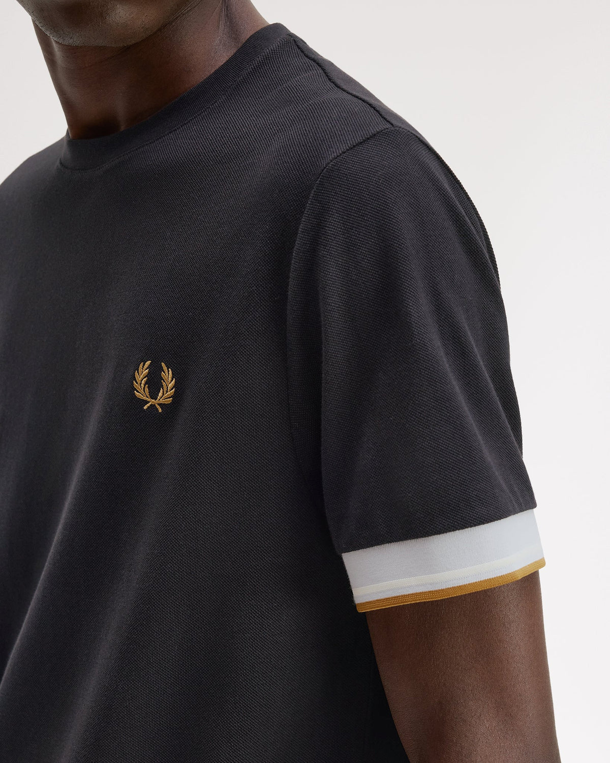Fred Perry Twin Tipped Cuff T-Shirt - Black