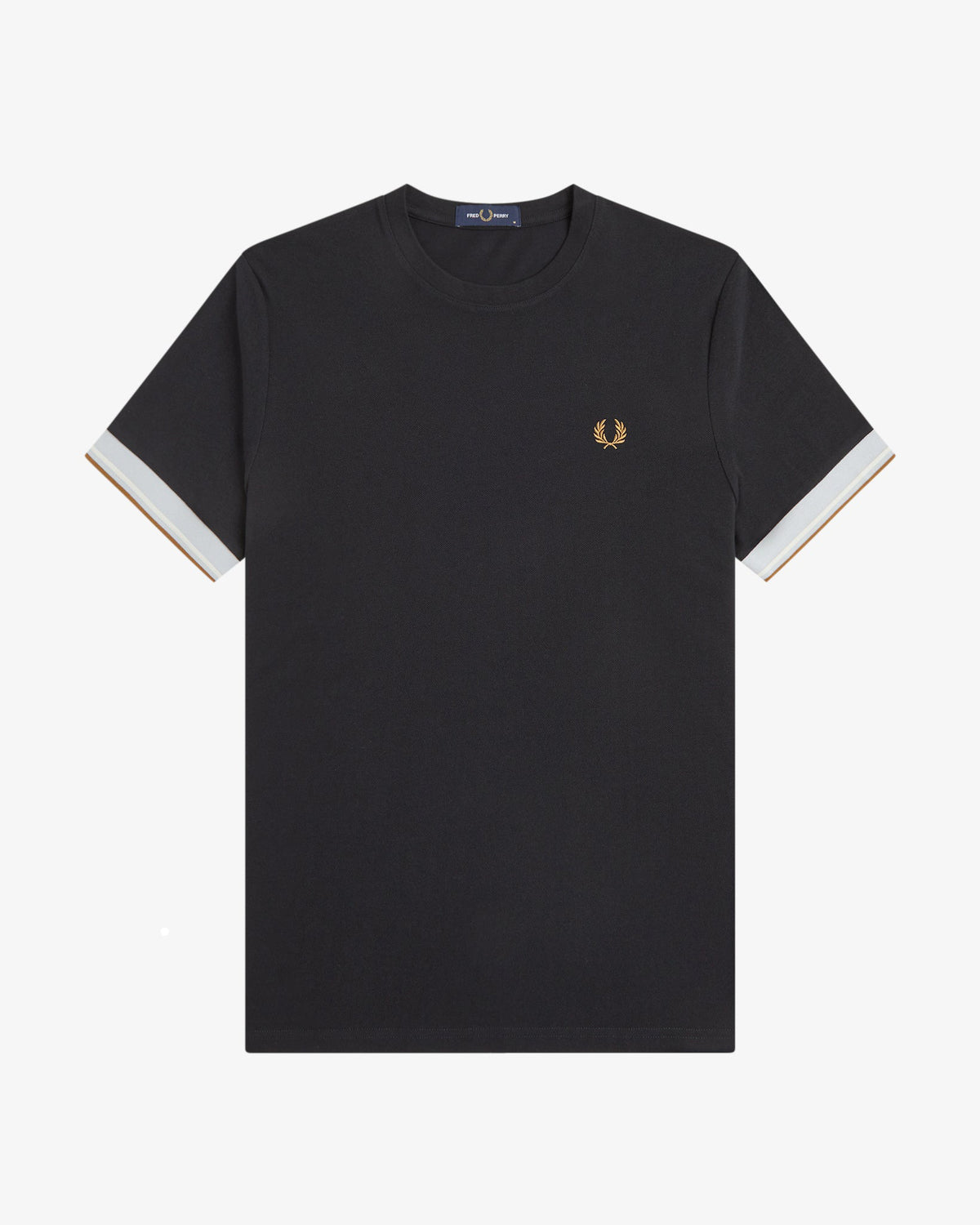 Fred Perry Twin Tipped Cuff T-Shirt - Black