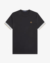 Fred Perry Twin Tipped Cuff T-Shirt - Black