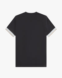 Fred Perry Twin Tipped Cuff T-Shirt - Black