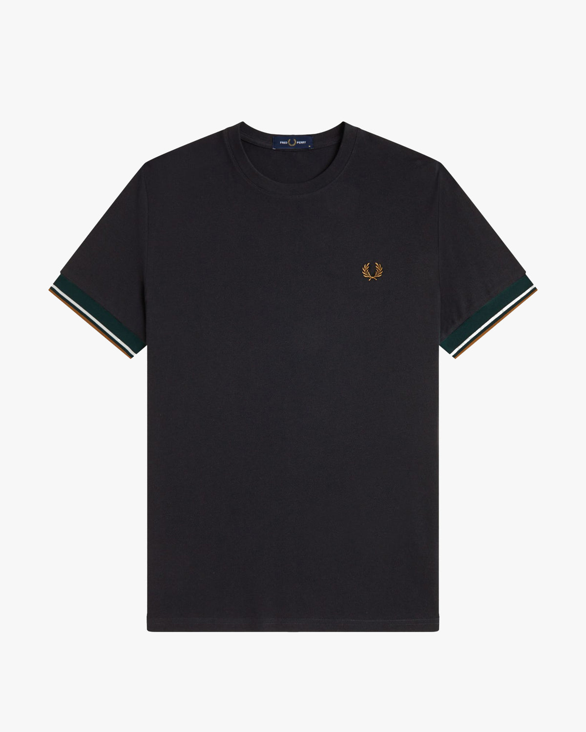 Fred Perry Twin Tipped Cuff T-Shirt - Black