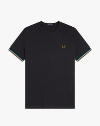 Fred Perry Twin Tipped Cuff T-Shirt - Black