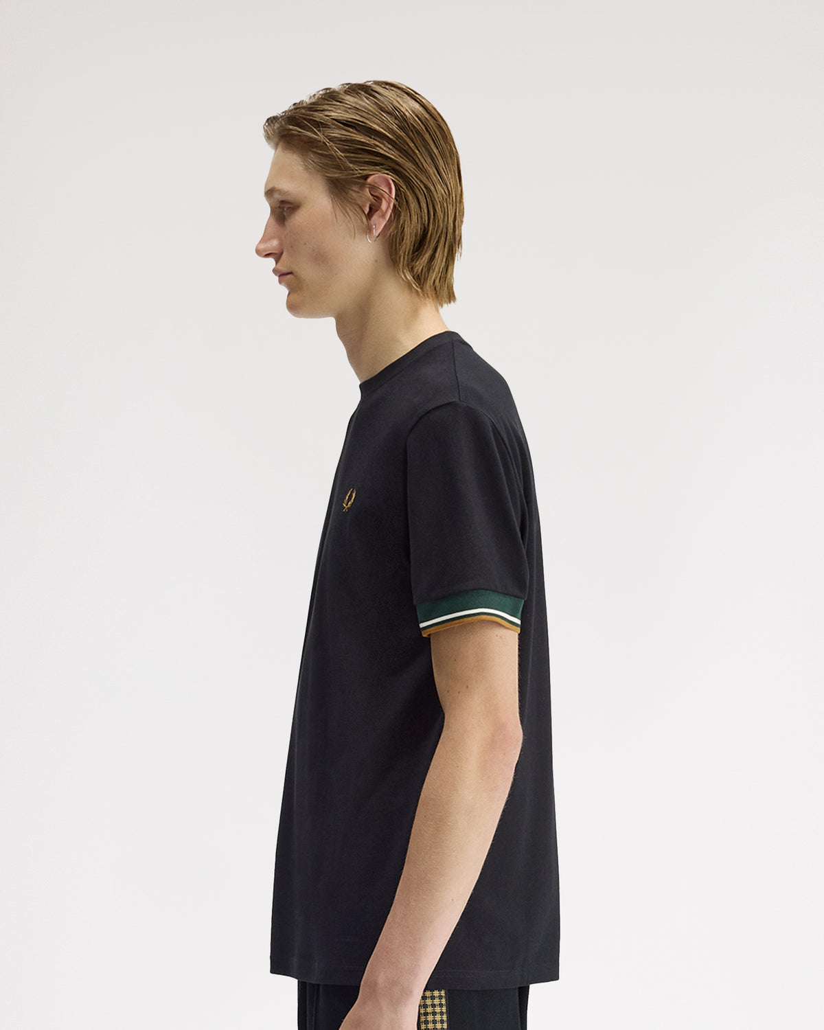 Fred Perry Twin Tipped Cuff T-Shirt - Black