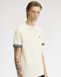 Fred Perry Twin Tipped Cuff T-Shirt - Ecru