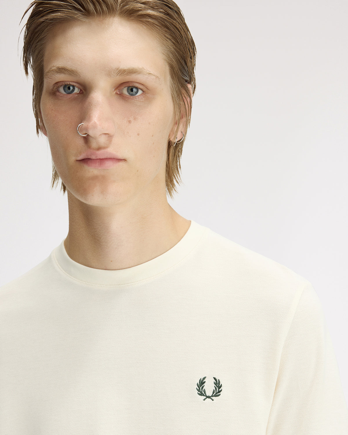 Fred Perry Twin Tipped Cuff T-Shirt - Ecru