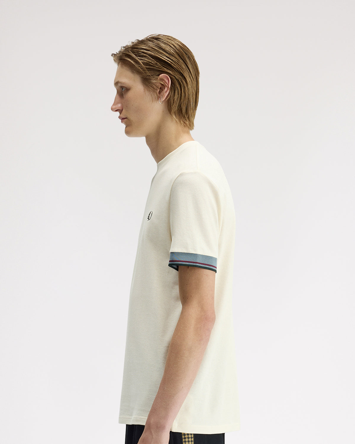 Fred Perry Twin Tipped Cuff T-Shirt - Ecru