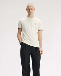Fred Perry Twin Tipped Cuff T-Shirt - Ecru
