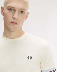 Fred Perry Twin Tipped Cuff T-Shirt - Ecru
