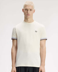 Fred Perry Twin Tipped Cuff T-Shirt - Ecru
