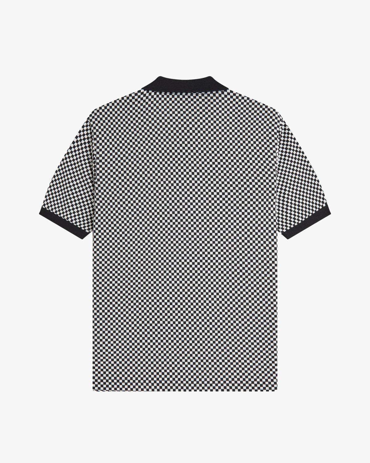 Fred Perry Chequerboard Polo Shirt - Black