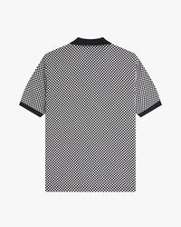 Fred Perry Chequerboard Polo Shirt - Black
