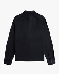 Fred Perry Twill Overshirt - Black