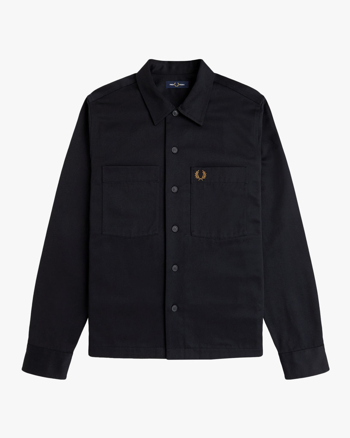 Fred Perry Twill Overshirt - Black