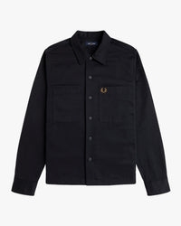 Fred Perry Twill Overshirt - Black