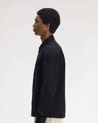 Fred Perry Twill Overshirt - Black