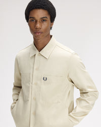 Fred Perry Twill Overshirt - Oatmeal
