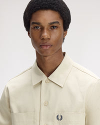 Fred Perry Twill Overshirt - Oatmeal