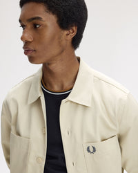 Fred Perry Twill Overshirt - Oatmeal