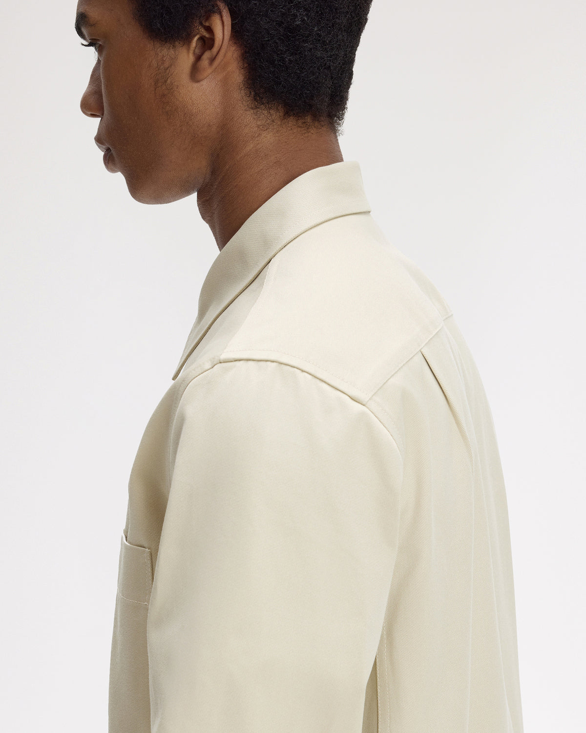 Fred Perry Twill Overshirt - Oatmeal