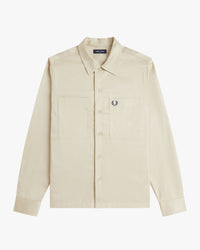 Fred Perry Twill Overshirt - Oatmeal
