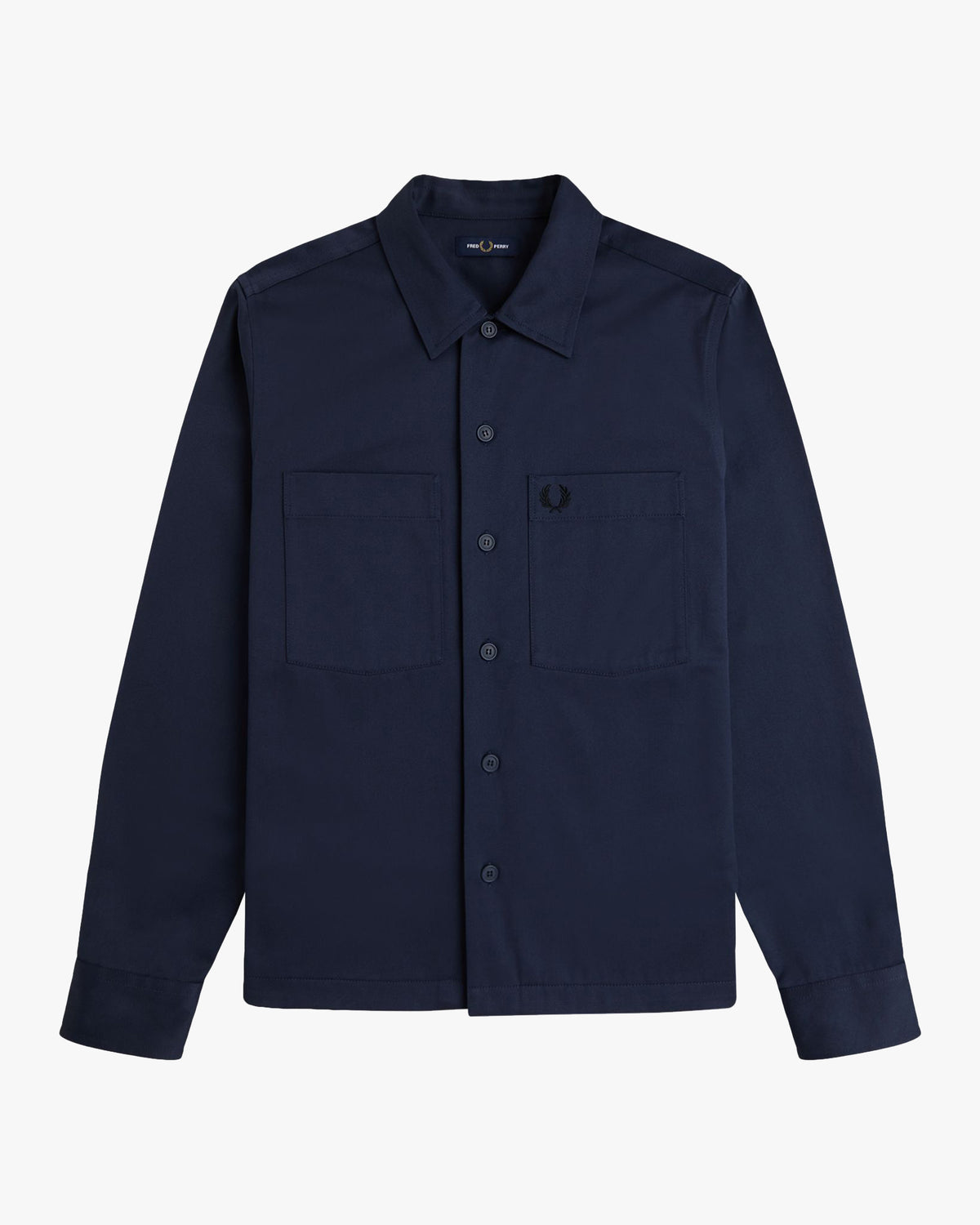 Fred Perry Twill Overshirt - Dark Airforce