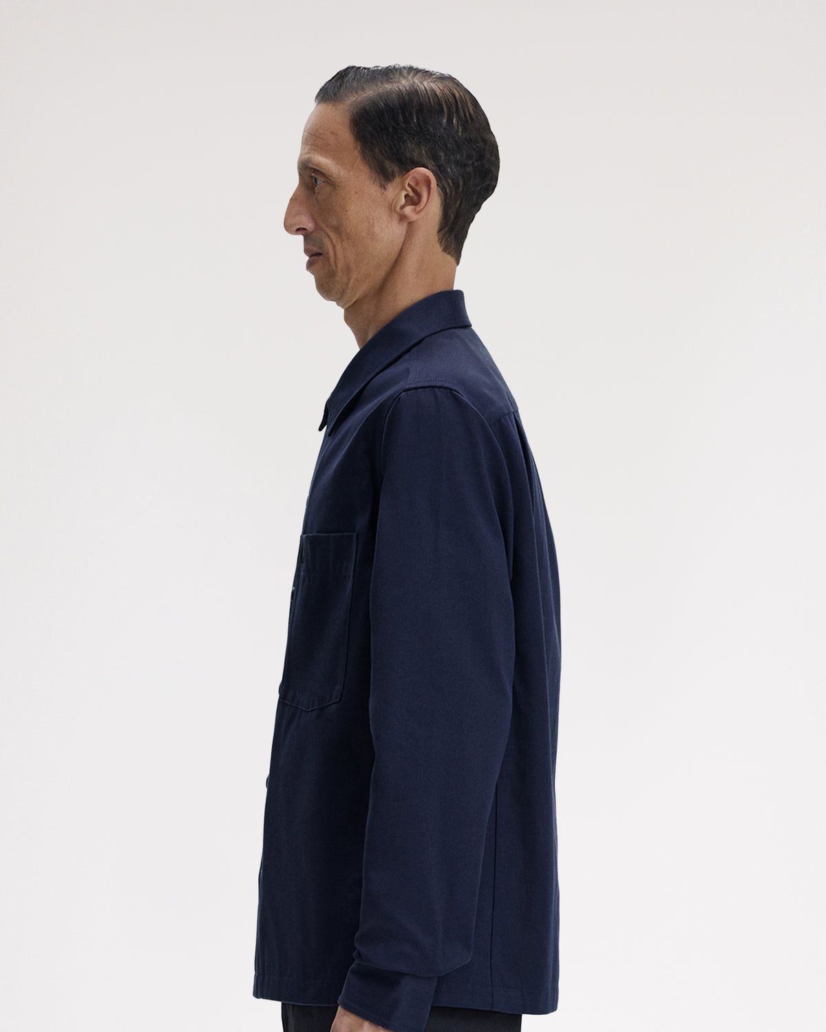 Fred Perry Twill Overshirt - Dark Airforce