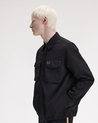 Fred Perry Ripstop Pocket Overshirt - Black | Fred Perry Shirts | JEANSTORE