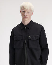 Fred Perry Ripstop Pocket Overshirt - Black | Fred Perry Shirts | JEANSTORE