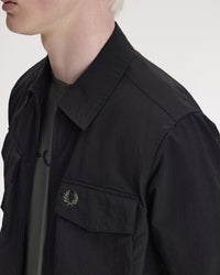 Fred Perry Ripstop Pocket Overshirt - Black | Fred Perry Shirts | JEANSTORE