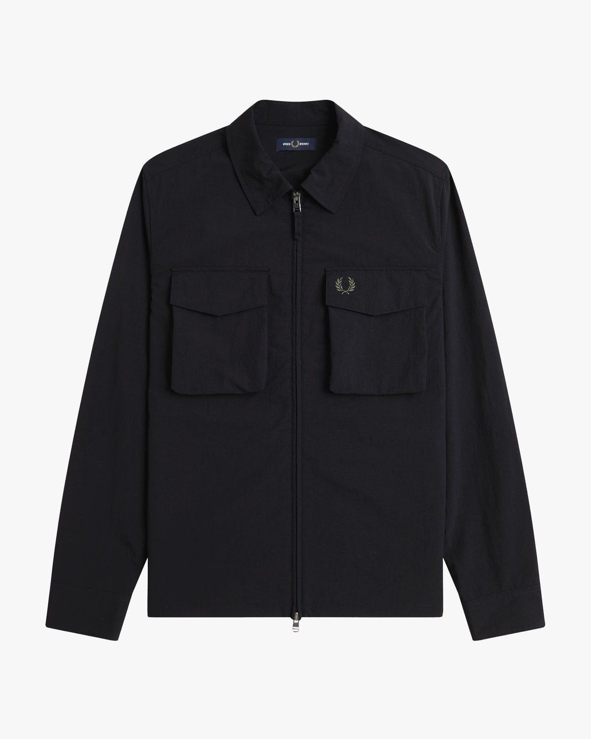 Fred Perry Ripstop Pocket Overshirt - Black | Fred Perry Shirts | JEANSTORE
