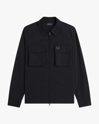 Fred Perry Ripstop Pocket Overshirt - Black | Fred Perry Shirts | JEANSTORE