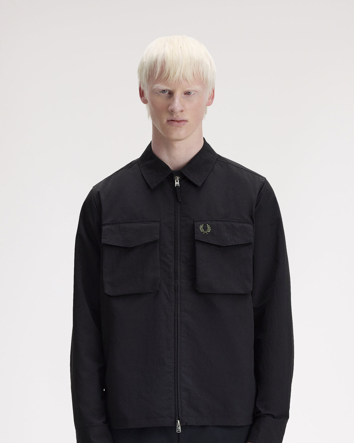 Fred Perry Ripstop Pocket Overshirt - Black | Fred Perry Shirts | JEANSTORE