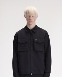 Fred Perry Ripstop Pocket Overshirt - Black | Fred Perry Shirts | JEANSTORE