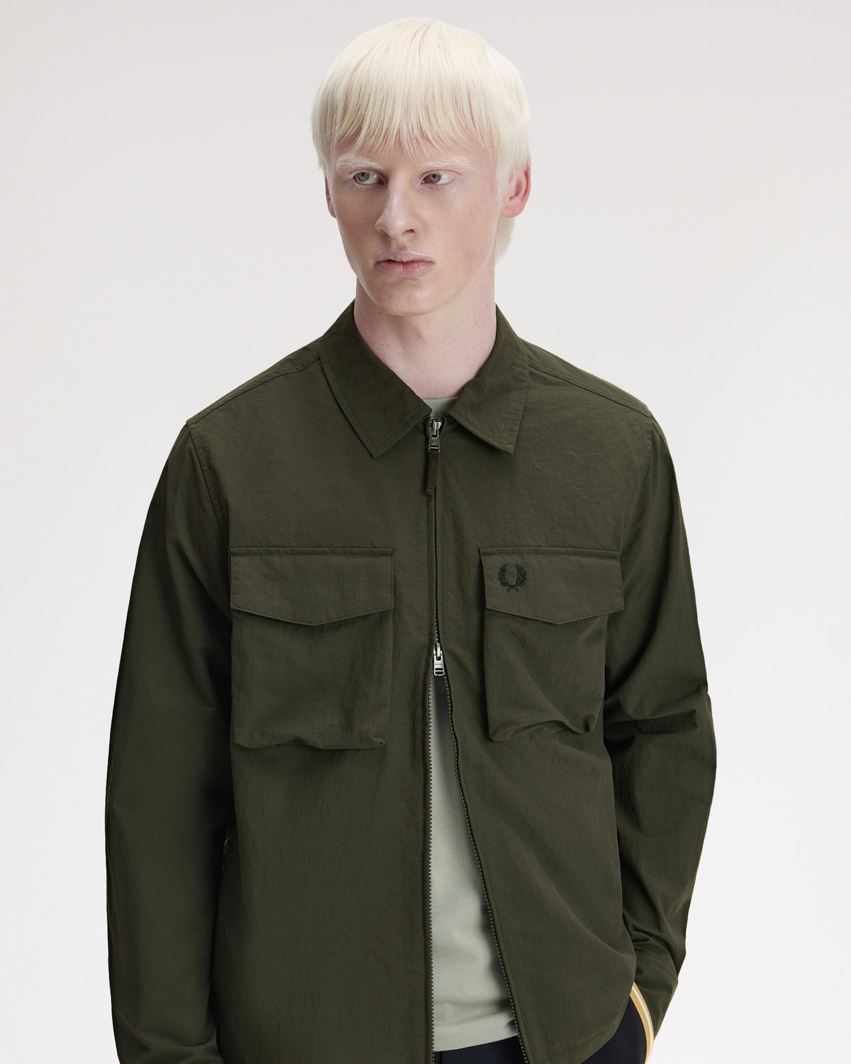 Fred Perry Ripstop Pocket Overshirt - Hunting Green | Fred Perry Shirts | JEANSTORE