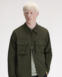 Fred Perry Ripstop Pocket Overshirt - Hunting Green | Fred Perry Shirts | JEANSTORE