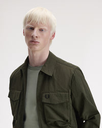 Fred Perry Ripstop Pocket Overshirt - Hunting Green | Fred Perry Shirts | JEANSTORE