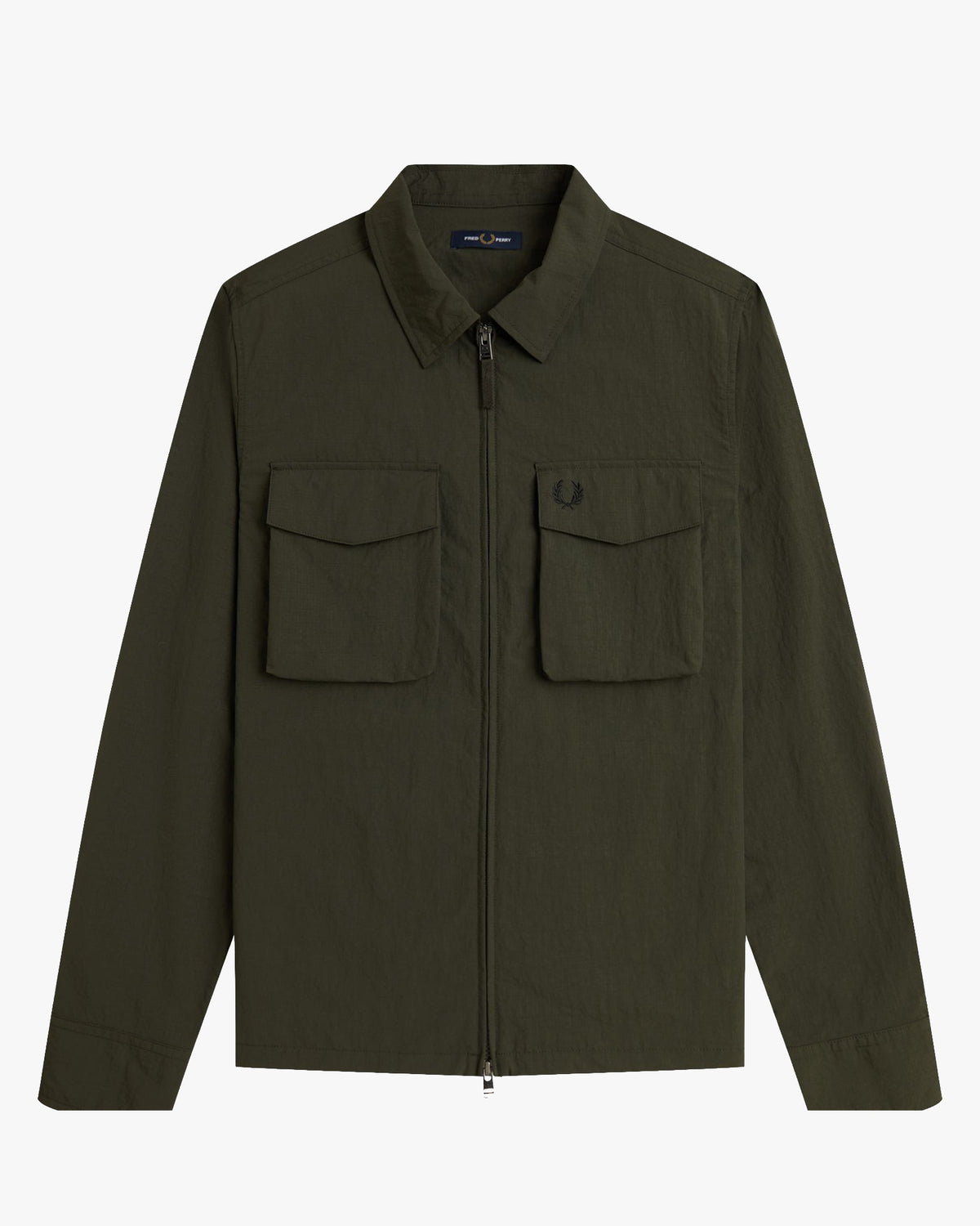 Fred Perry Ripstop Pocket Overshirt - Hunting Green | Fred Perry Shirts | JEANSTORE