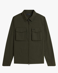 Fred Perry Ripstop Pocket Overshirt - Hunting Green | Fred Perry Shirts | JEANSTORE