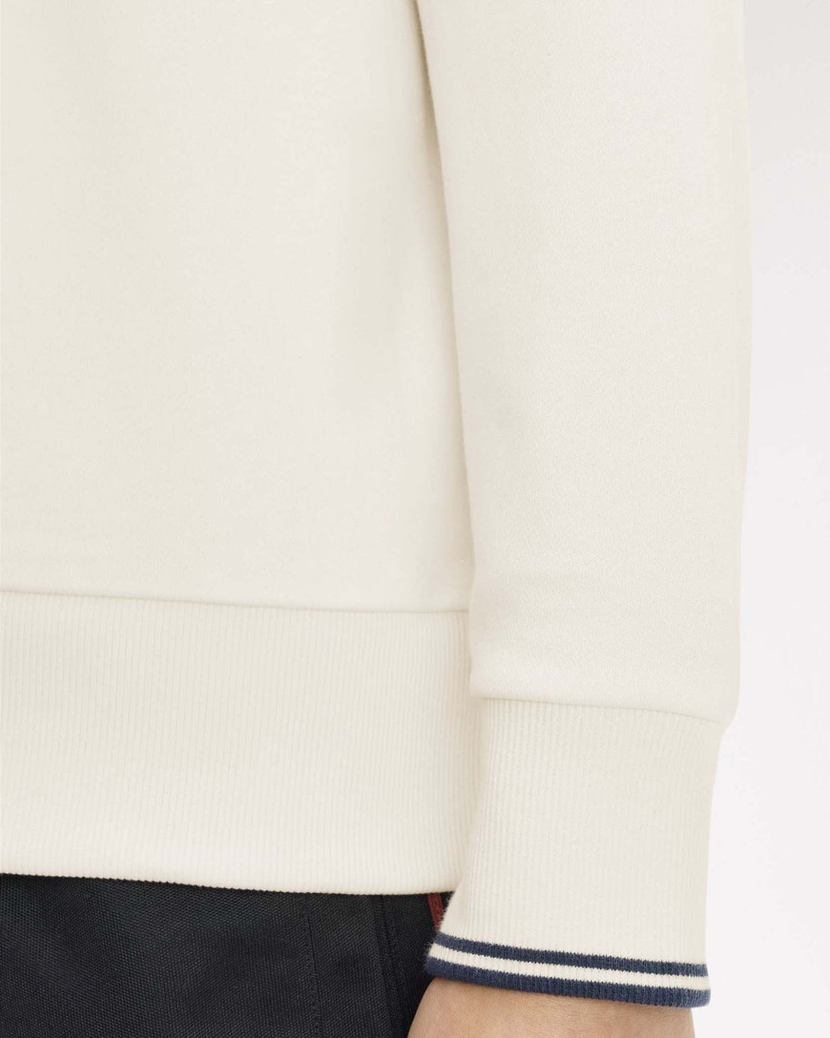 Fred Perry Half Zip Collared Sweat - Ecru