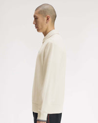 Fred Perry Half Zip Collared Sweat - Ecru