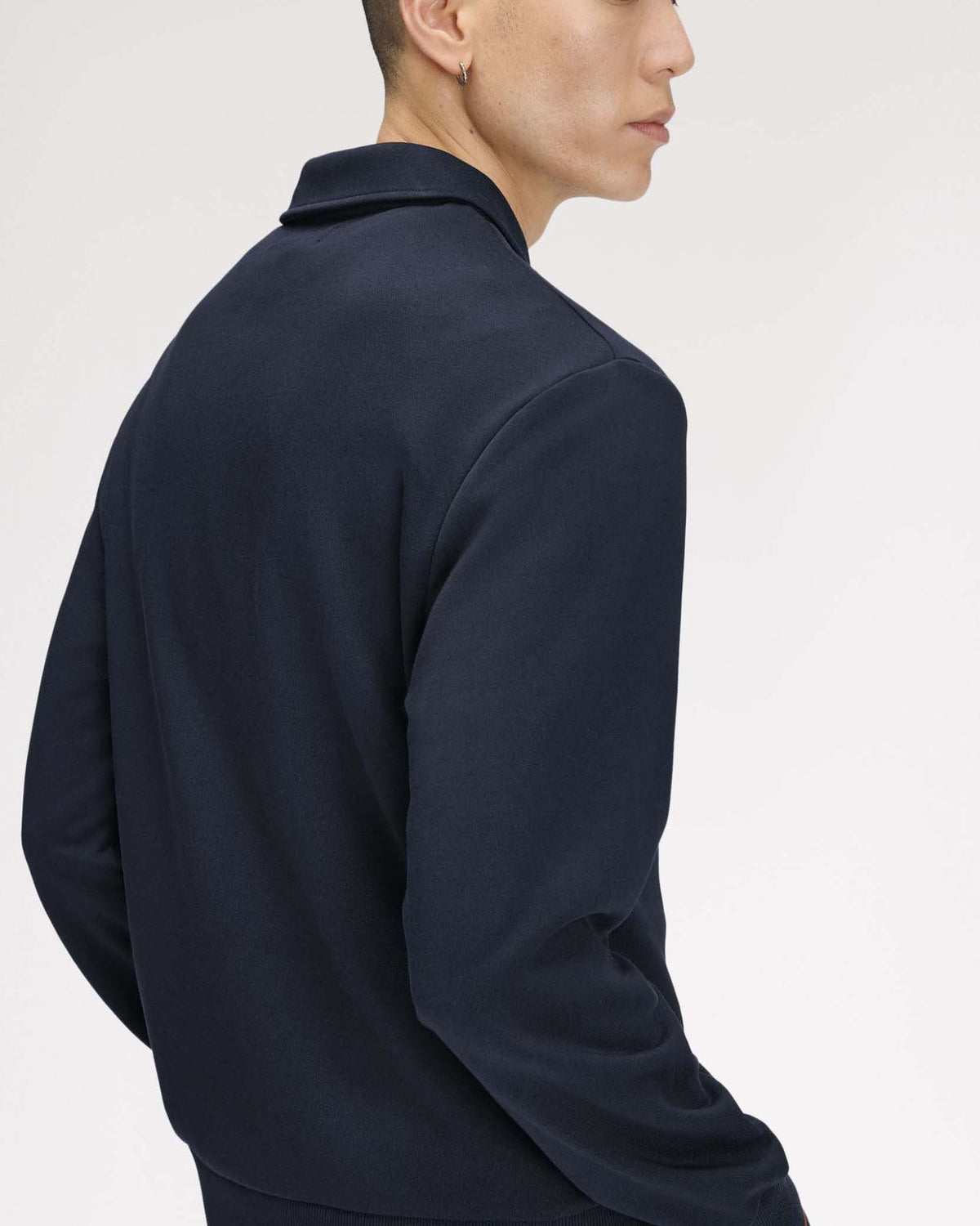 Fred Perry Half Zip Collared Sweat - Navy