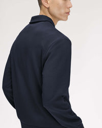 Fred Perry Half Zip Collared Sweat - Navy